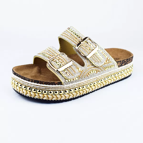Sandales pour femme compense OC02 khaki..... sandale médicale femme confortable Maroc